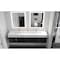 Castello Usa Nile 84-inch Black Vanity Set with White Top and Gold Handles CB-MC-84BLK-GLD-2053-WH - alternate 3